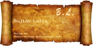Bujtás Leila névjegykártya